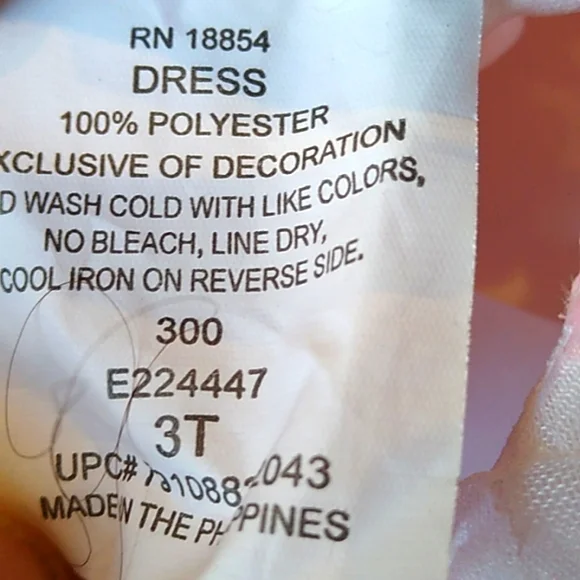 Rare Editions Dress Little Girls Sz 3T 🤍White 💕Pink Formal / Occasion - Picture 10 of 10